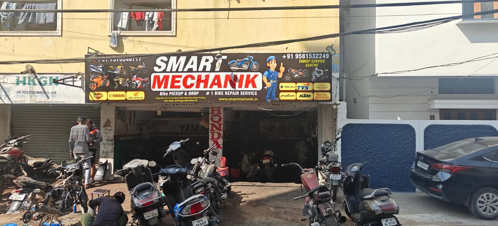 The Smart Mechanik workshop on Murad Nagar Main Road